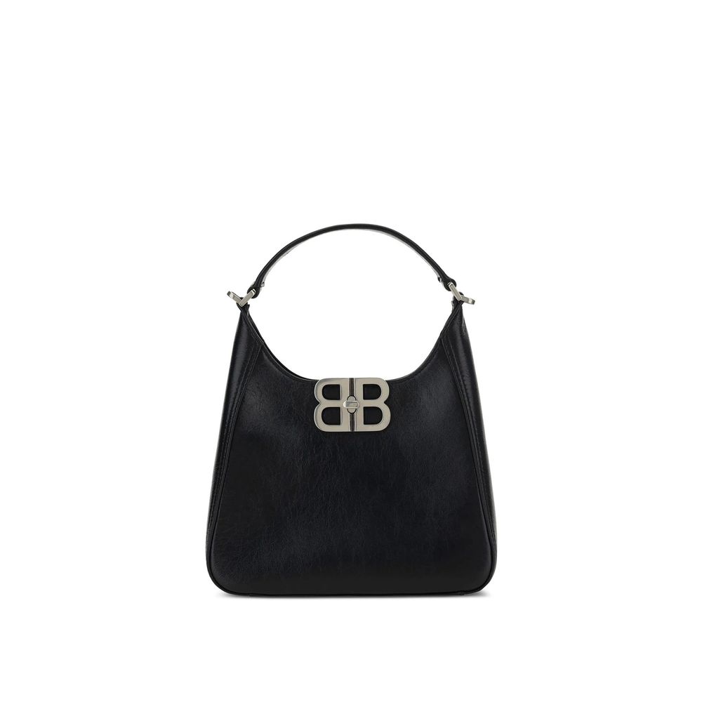Balenciaga-  Black Lamb Leather Shoulder Bag