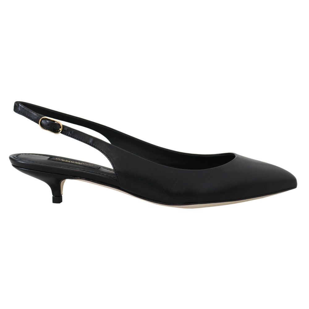 Dolce & Gabbana - Black Leather High Heel Pumps