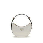 Prada - Arqué White Leather Shoulder Bag