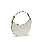 Prada - Arqué White Leather Shoulder Bag