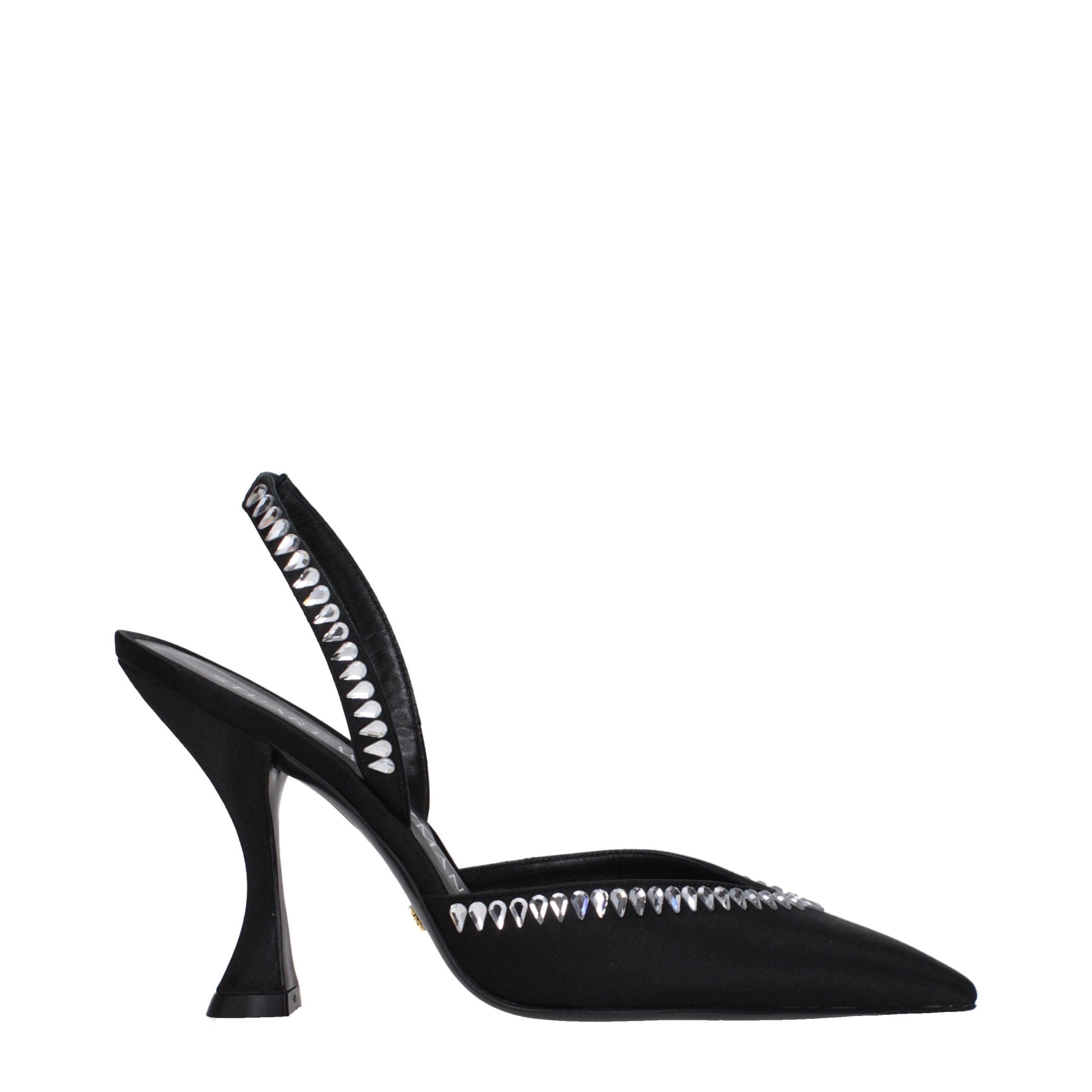 Stuart Weitzman - Black Satin Stiletto Heel