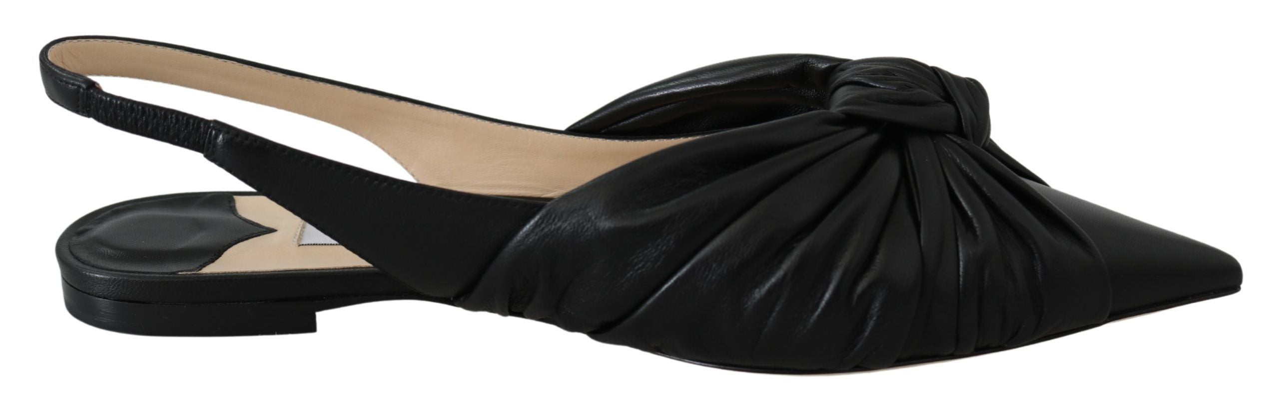 Jimmy Choo – Annabell Black Nappa Leather Flats