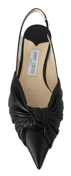 Jimmy Choo – Annabell Black Nappa Leather Flats