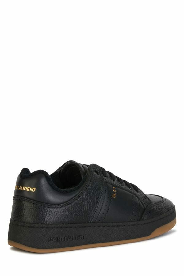 Saint Laurent – Black Low-Top Leather Sneakers
