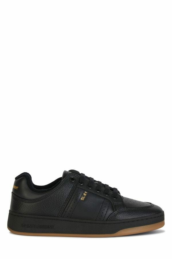 Saint Laurent – Black Low-Top Leather Sneakers