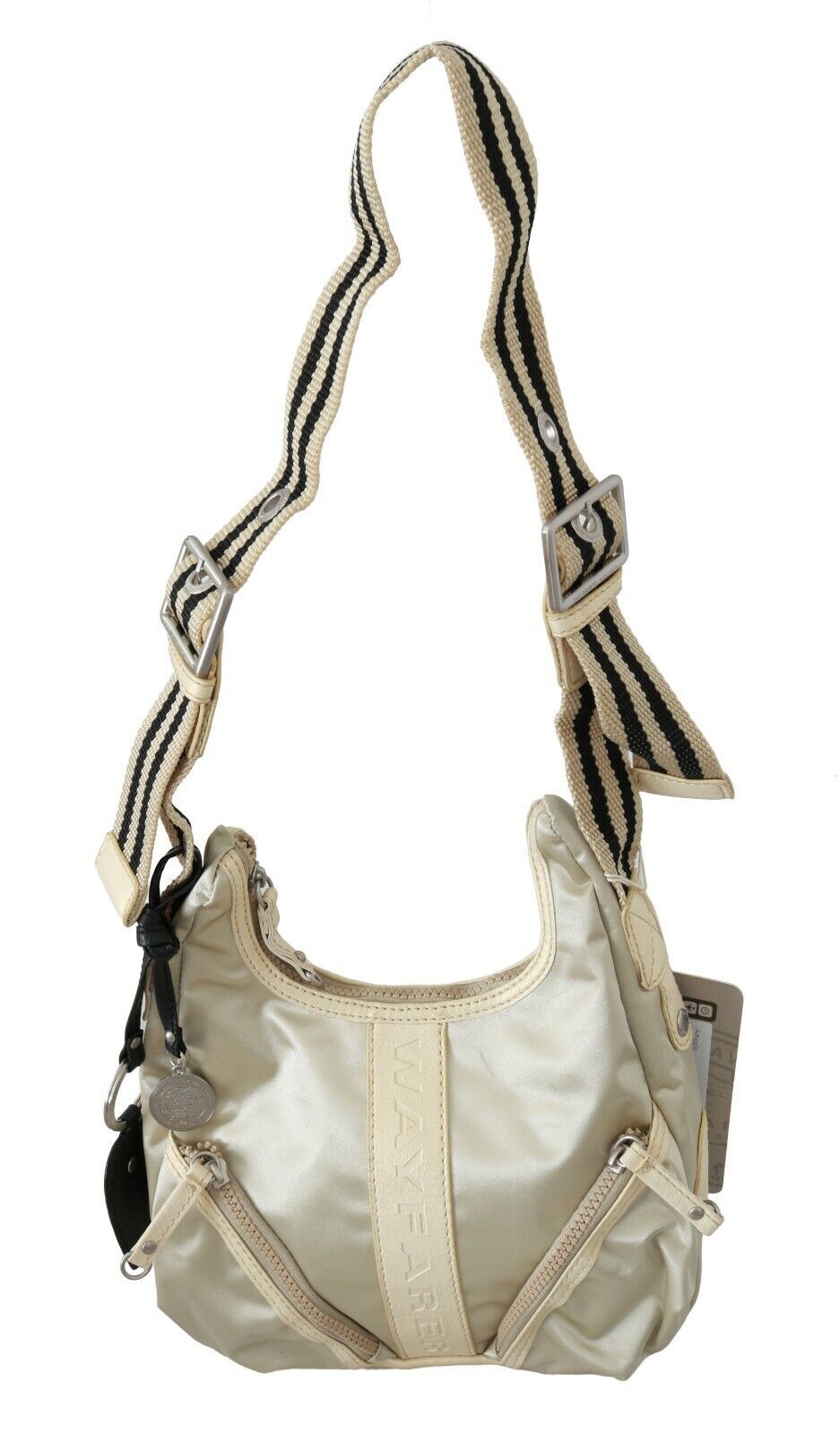 WAYFARER- White Shoulder Crossbody Sling Fabric Purse