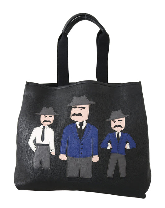 Dolce & Gabbana – Black Leather #DGFAMILY Tote Bag
