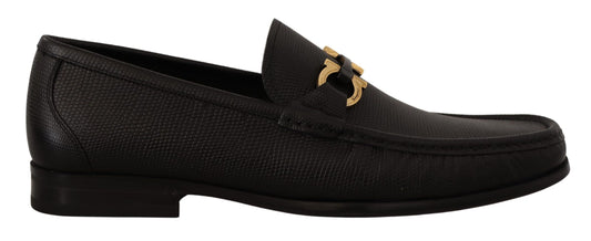 Salvatore Ferragamo – Black Calf Leather Loafers