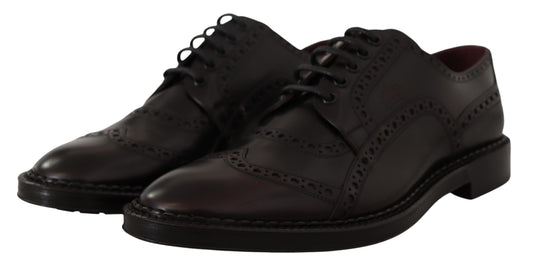 Dolce & Gabbana – Purple Leather Wingtip Oxford Shoes
