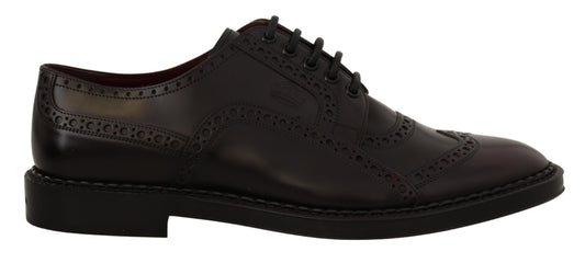 Dolce & Gabbana – Purple Leather Wingtip Oxford Shoes