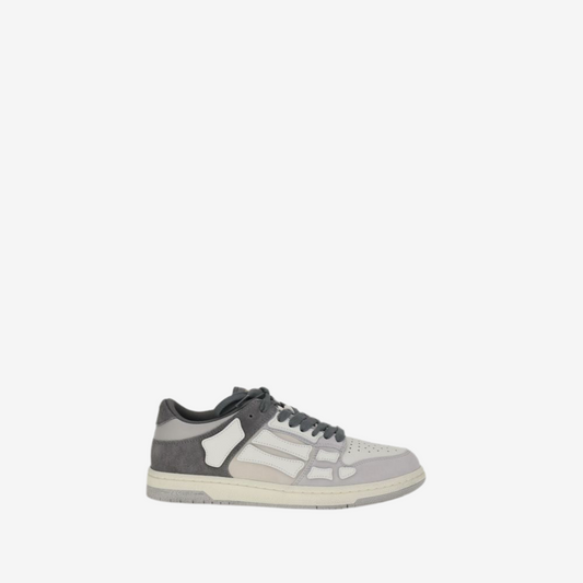 Amiri – Grey & White Distressed Skel Top Low Sneakers