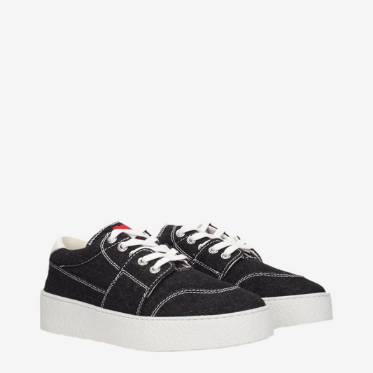 Ami Paris - Black Fabric Low Tops Sneakers