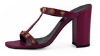 Versace – Purple Calf Leather High-Heel Sandals