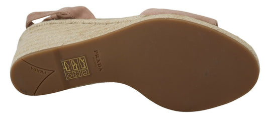 Prada – Suede Ankle Strap Wedge Sandals