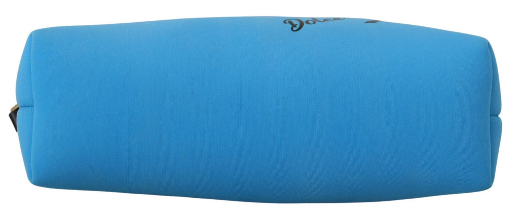 Dolce & Gabbana - Elegant Blue Polyamide Pouch Bag