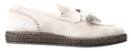 Dolce & Gabbana - Ivory Suede Leather Men Espadrille