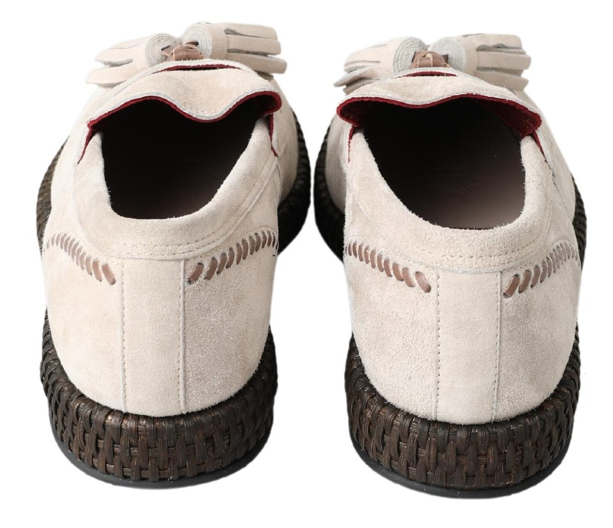 Dolce & Gabbana - Ivory Suede Leather Men Espadrille