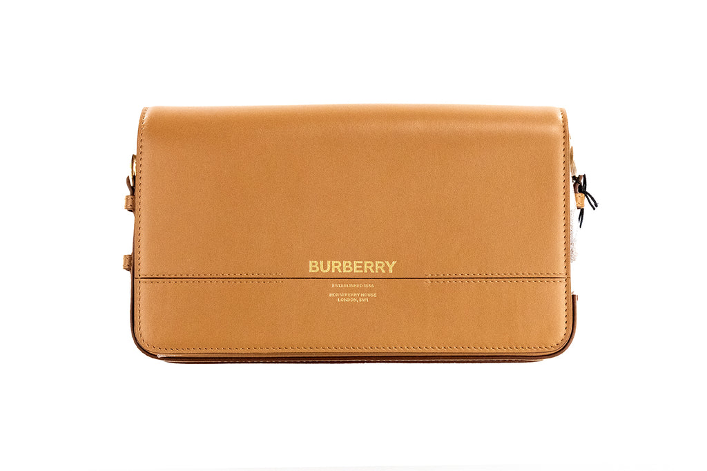 Burberry – Grace Small Nutmeg Leather Clutch Bag