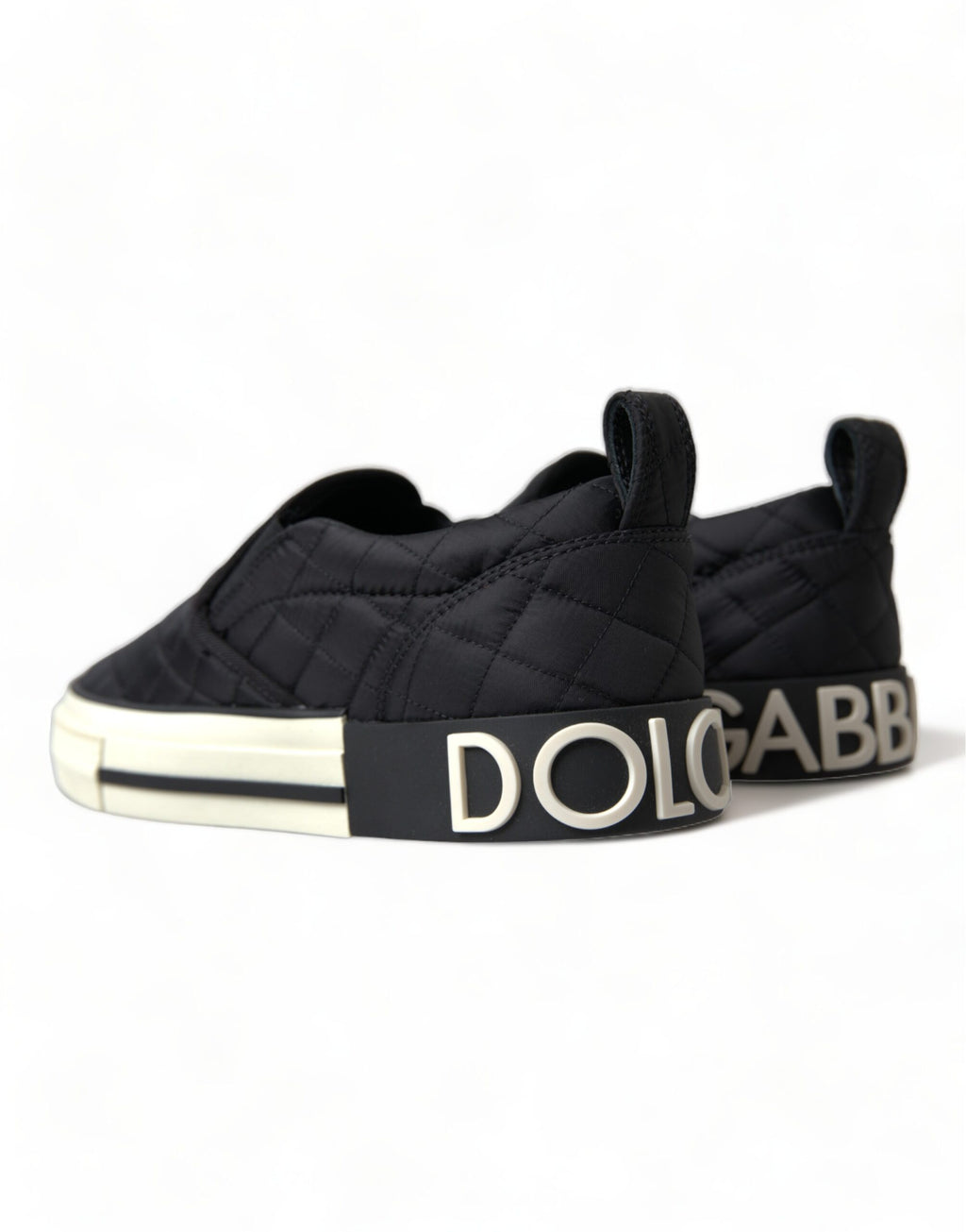 Dolce & Gabbana – Black Quilted Canvas Sneakers