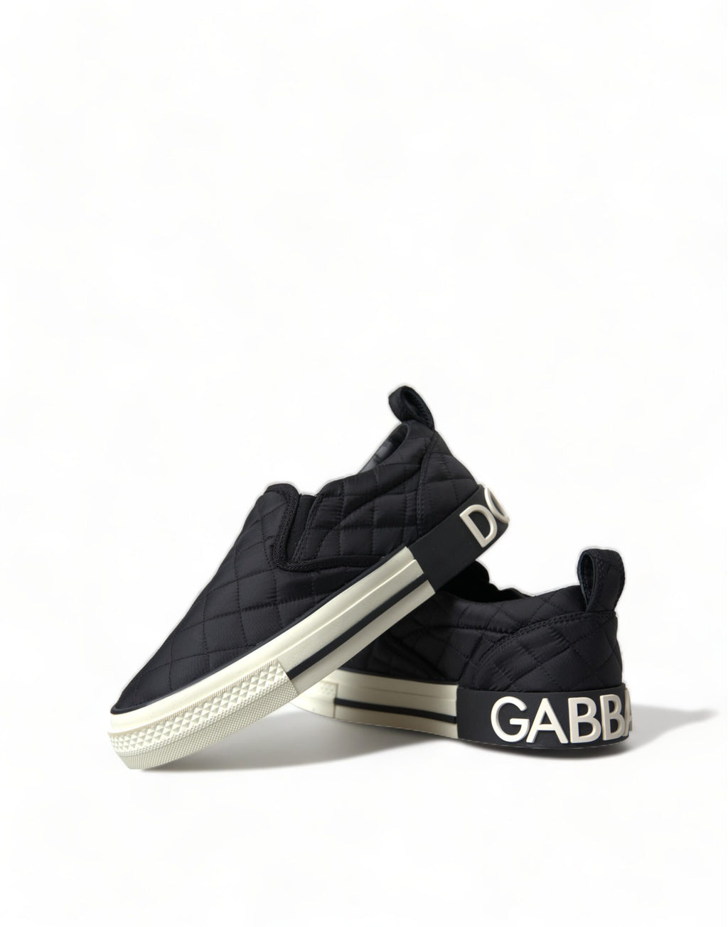 Dolce & Gabbana – Black Quilted Canvas Sneakers
