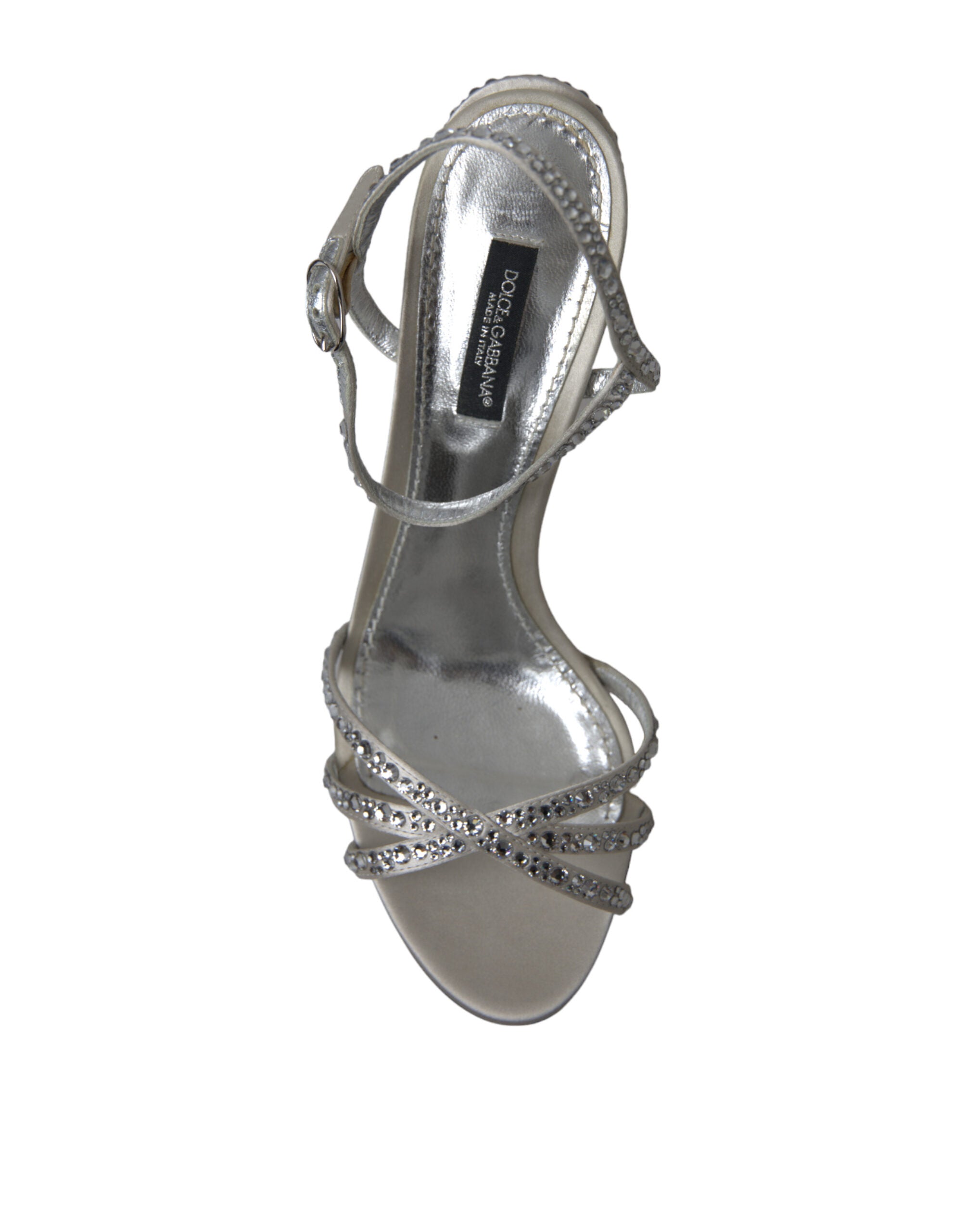 Dolce & Gabbana – Silver Crystal Embellished Heels