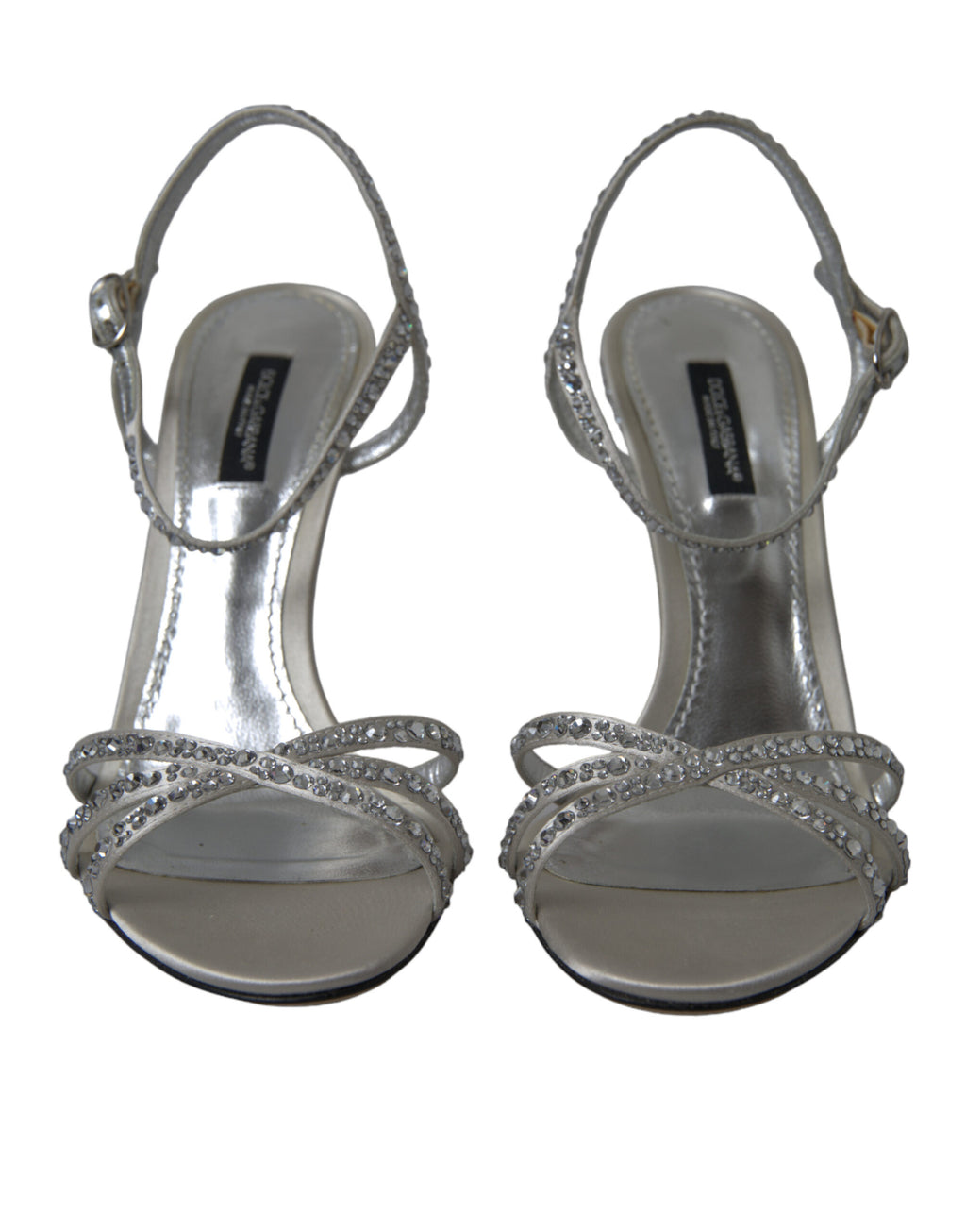 Dolce & Gabbana – Silver Crystal Embellished Heels