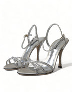 Dolce & Gabbana – Silver Crystal Embellished Heels
