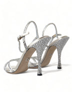 Dolce & Gabbana – Silver Crystal Embellished Heels