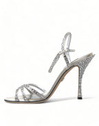 Dolce & Gabbana – Silver Crystal Embellished Heels
