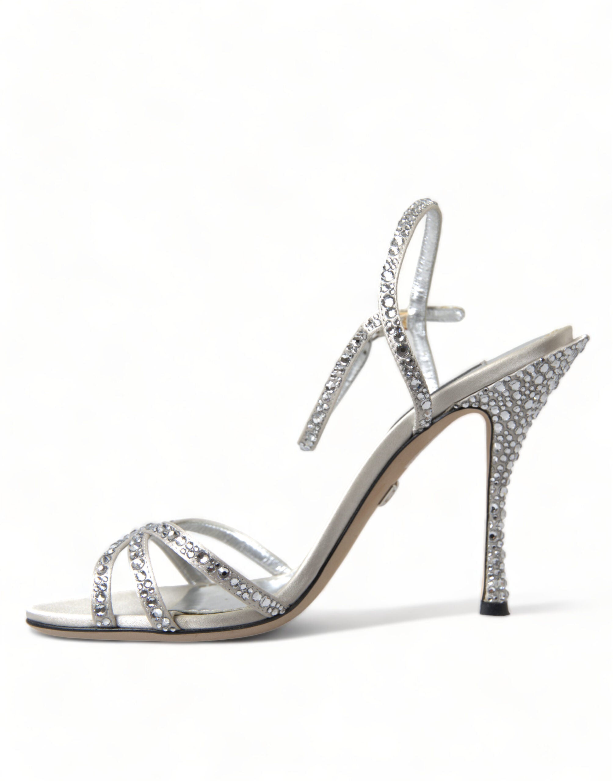 Dolce & Gabbana – Silver Crystal Embellished Heels
