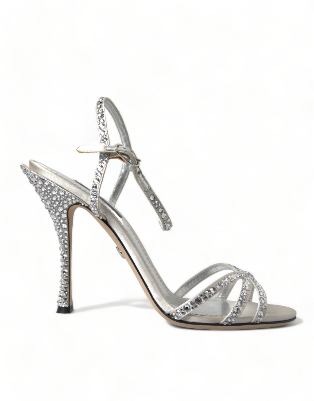 Dolce & Gabbana – Silver Crystal Embellished Heels