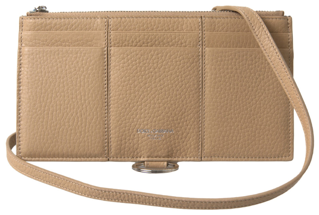 Dolce&Gabbana – Leather Wallet Bag Beige