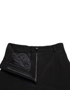 Dolce & Gabbana - Black Wool Stretch High Waist Skinny Pants