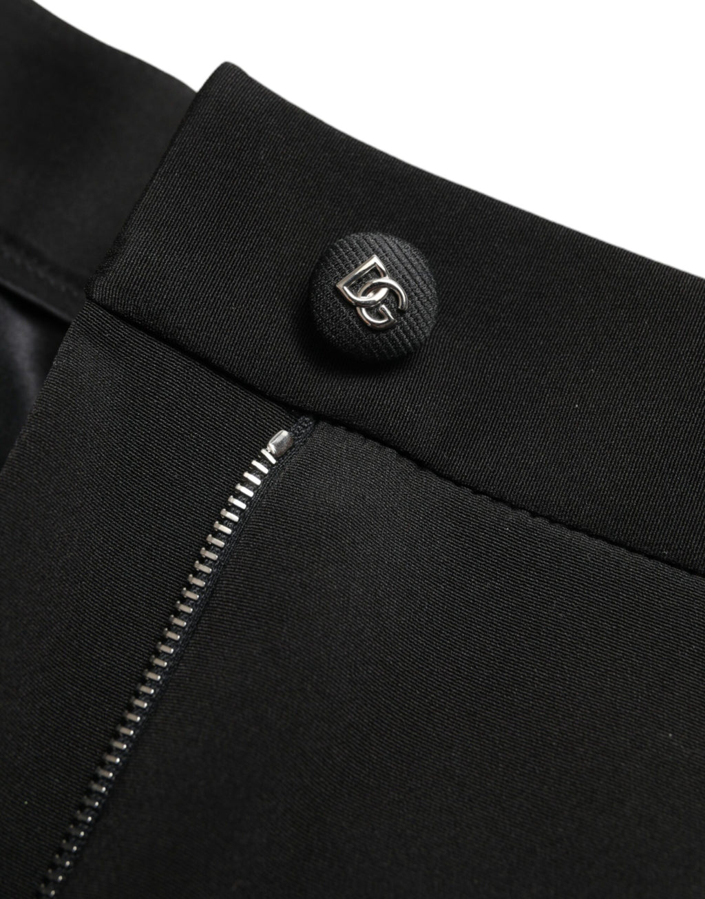 Dolce & Gabbana - Black Wool Stretch High Waist Skinny Pants