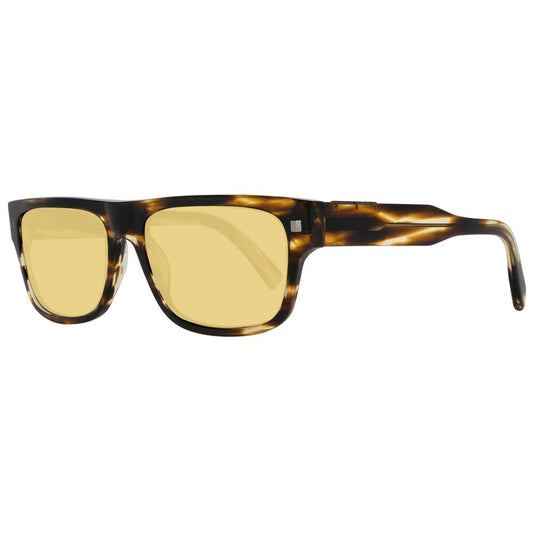 Ermenegildo Zegna – Brown Rectangle Sunglasses