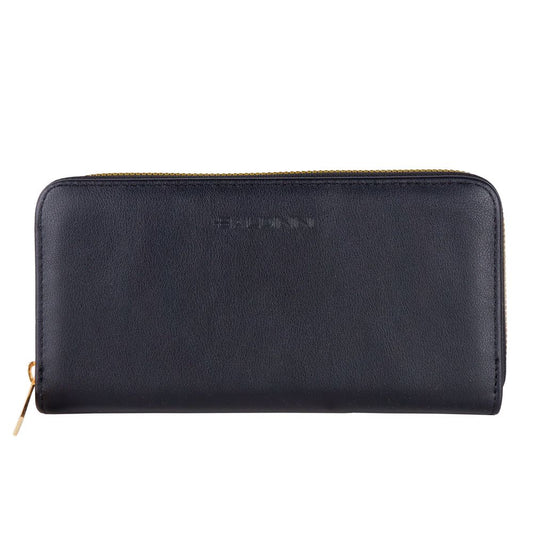 Baldinini Trend – Black Leather Zip Wallet
