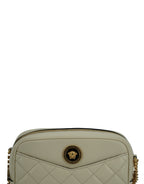 Versace - Elegant White Lamb Leather Camera Bag