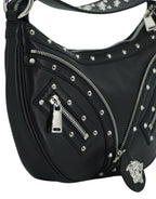 Versace - Elegant Black Leather Hobo Shoulder Bag