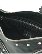 Versace - Elegant Black Leather Hobo Shoulder Bag