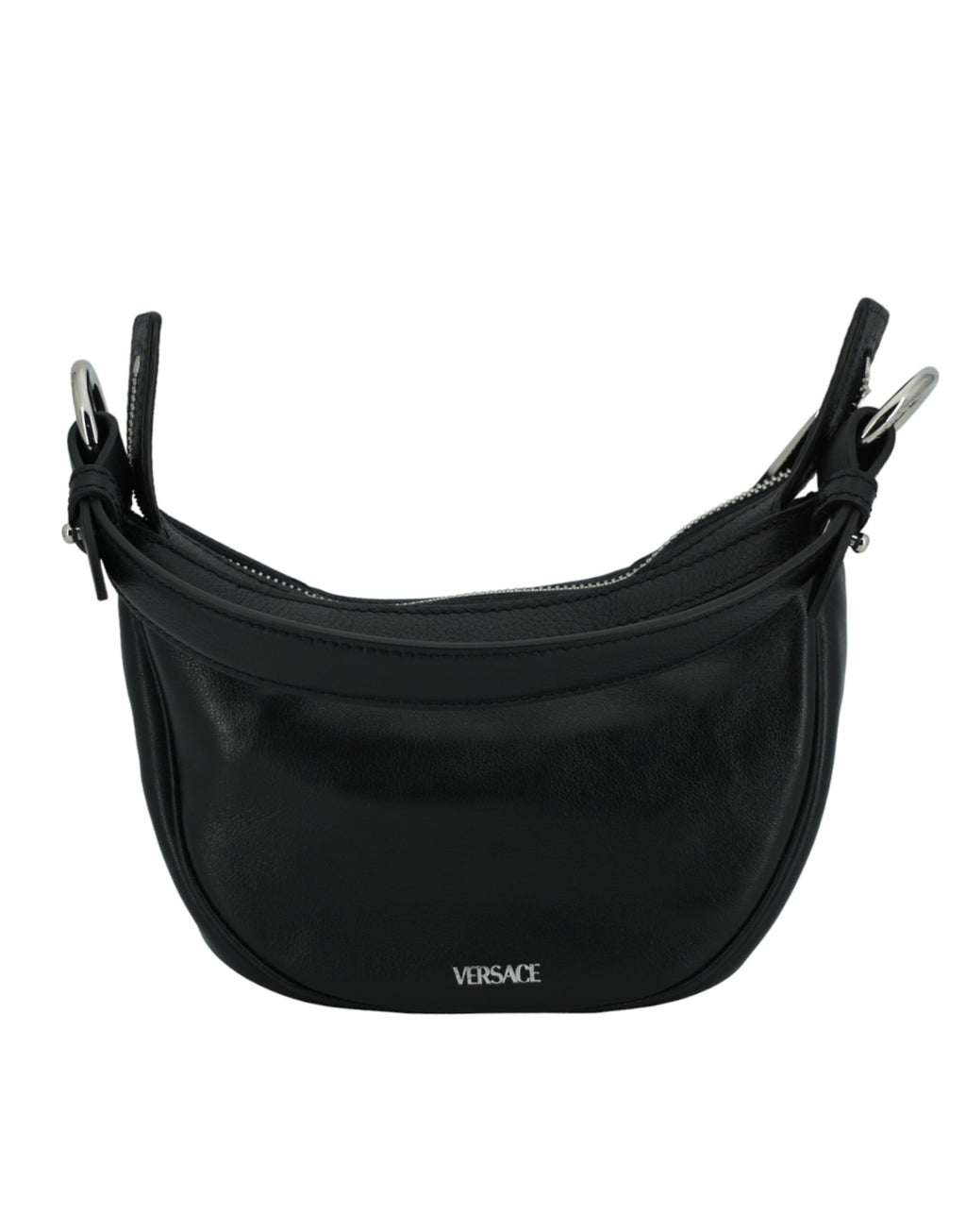 Versace - Elegant Black Mini Hobo Shoulder Bag
