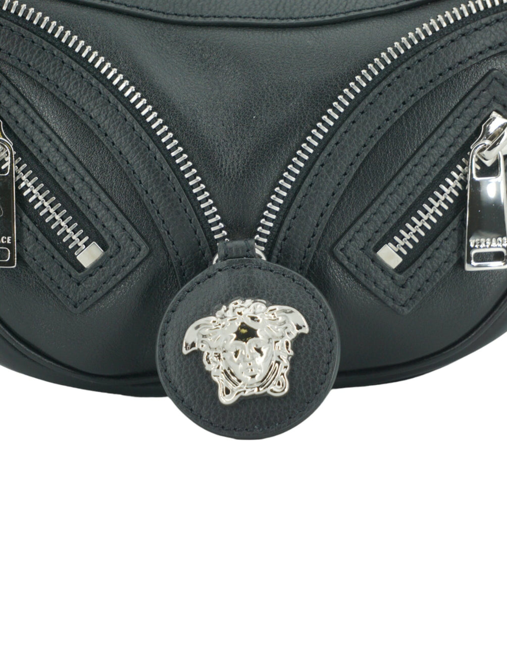 Versace - Elegant Black Mini Hobo Shoulder Bag