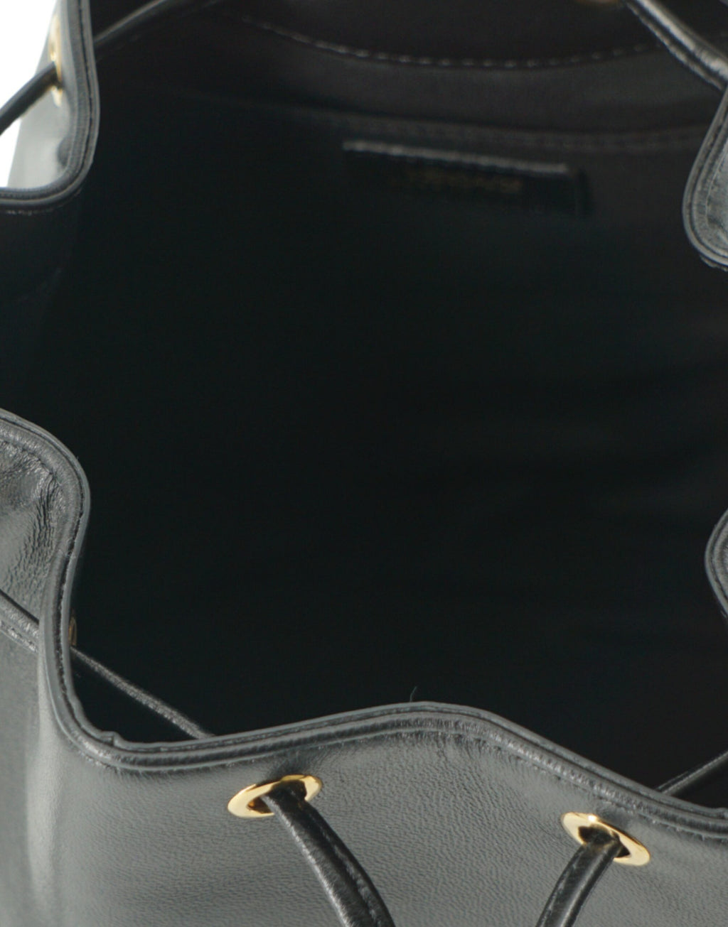 Versace – Black Lambskin Bucket Bag