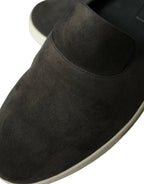 Dolce & Gabbana - Blue Suede Caiman Men Loafers Slippers Shoes