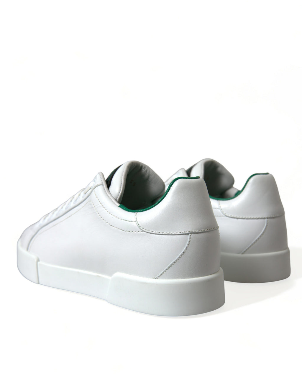 Dolce & Gabbana - White Green Leather Portofino Sneakers