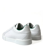 Dolce & Gabbana - White Green Leather Portofino Sneakers