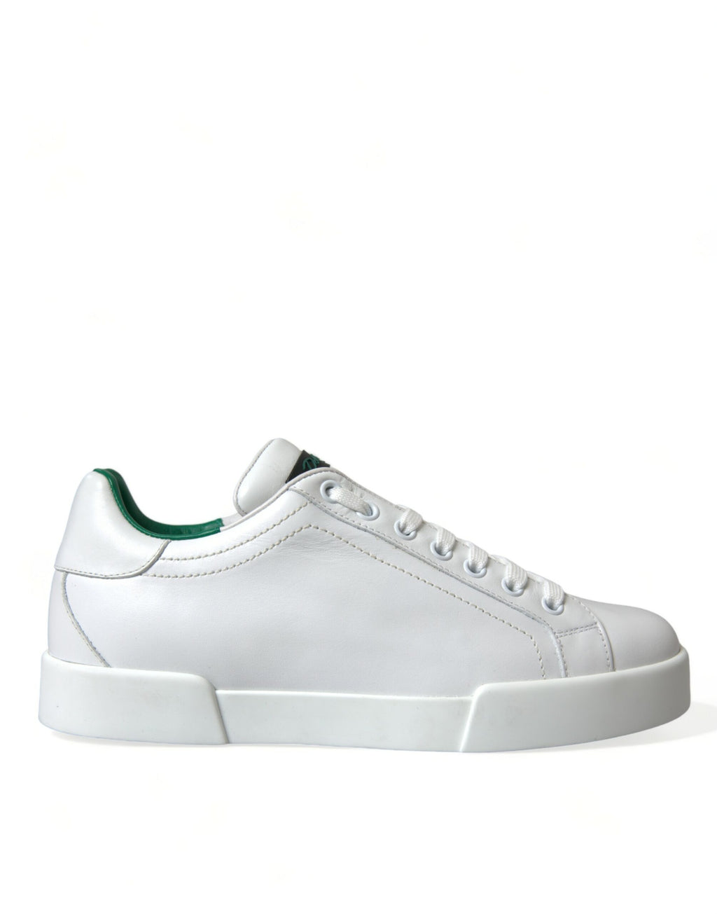 Dolce & Gabbana - White Green Leather Portofino Sneakers