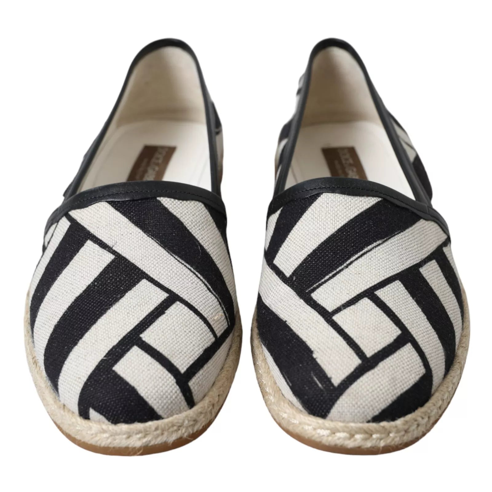Dolce & Gabbana - Black White Stripes Slip On Espadrille