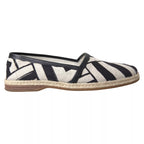 Dolce & Gabbana - Black White Stripes Slip On Espadrille