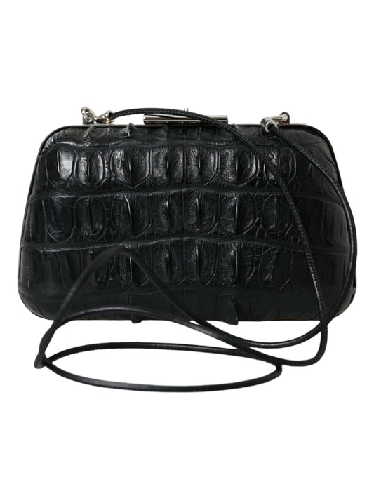Balenciaga – Black Crocodile Leather Clutch Bag