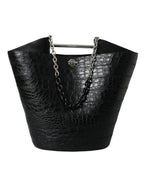 Balenciaga – Crocodile Maxi Bucket Bag Black